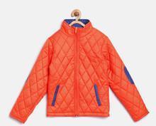 Yk Orange Solid Winter Jacket boys