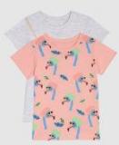 Yk Pack Of 2 Multicoloured Printed T Shirts Girls