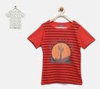 Yk Pack Of 2 Printed T Shirts Boys