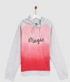 Yk Pink Embroidered Ombre Hooded Sweatshirt Girls