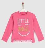 Yk Pink Printed Sweatshirt Girls