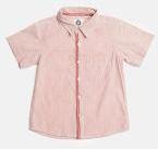 Yk Red & White Regular Fit Striped Casual Shirt Boys