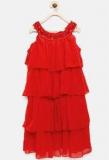 Yk Red Casual Dress Girls