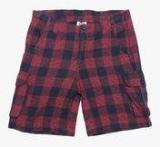 Yk Red Checked Shorts Boys