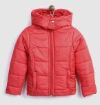 Yk Red Solid Jacket Girls