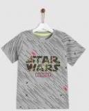 Yk Star Wars Grey Printed Round Neck T Shirt Boys