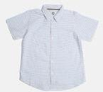 Yk White Striped Casual Shirt Boys