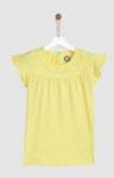 Yk Yellow Solid Top Girls