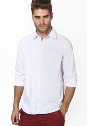 Yuvi Solid White Casual Shirt men