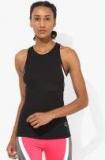 Zelocity Black Solid Tank Top Women