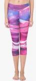 Zelocity Purple Printed Capri Women