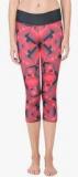 Zelocity Red Printed Capri Women