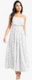 Zink London Off White Printed Shift Dress women