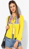 Zivame Yellow Embroidered Shrug Women