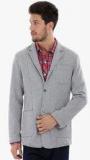 Zobello Grey Solid Blazer Men