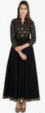 Zoeyams Black Anarkali Women