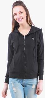 Zupe Black Solid Hoodie women