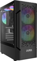 Fusionit Zeb Zium Tower PC Intel Core i7 2600 Core i7 16 GB DDR4/1 TB/128 GB SSD/Windows 11 Home/2 GB DDR3/0 Inch Screen/Circle Slim PC Tower with MS Office