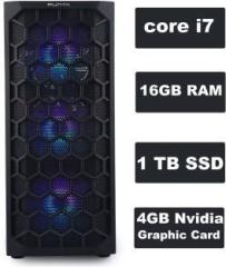 Dzab GAME_EDGE I7 2600 16 GB RAM/Nvidia Graphics/1 TB SSD Capacity/Windows 11 Home 64 bit /4 GB Graphics Memory Mid Tower with MS Office