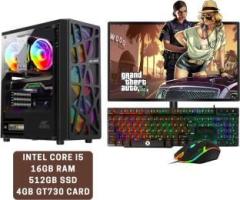 Loesis GAMING DESKTOP PC Core i5 16 GB DDR4/512 GB SSD/Windows 11 Home/4 GB 4GB/19 Inch Screen/APEX TECH GAMING PC with MS Office