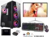 Zoonis Bold Gameing Desktop Core I7 8 GB DDR3/500 GB/128 GB SSD/Windows 10 Pro/2 GB 2GB Graphic's Card/19 Inch Screen/Gaming & Youtube Editing Desktop Core I7 With 2GB Graphics Card, RGB Keyboard With MS Office