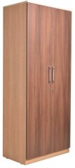 Welkraft Eco Two Door Wardrobe in Dark Brown and Cream Colour