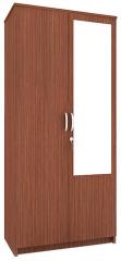 Housefull John Two Door Mirror Wardrobe in Oak Finish