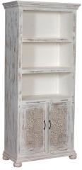 Woodsworth Isabella Book Shelf cum Hutch Cabinet in Dual Tone Finish