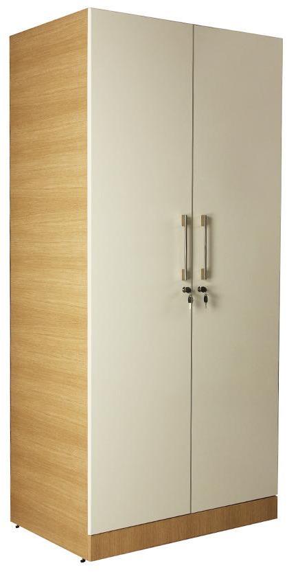 CasaCraft Rico Two Door Marine Plywood Wardrobe in Champagne and Oak with Ivory internals and Hettich Hardware