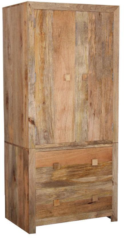 Woodsworth Mexico Medium size Wardrobe in Natural Mango Wood Finish