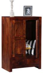 Woodsworth Bogota Small Solid Wood Cabinet in Honey Oak Finish