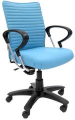 ChromeCraft Ergonomic Medium Back Chair in Light Blue Colour