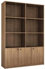 Housefull Andy Display cum Book Case in Walnut Finish