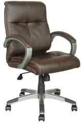 HomeTown Hugo Medium Back Executive Chair in Brown Colour