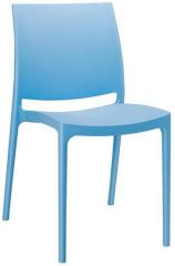 Nilkamal Novella Visitor Chair without Cushions in Blue Colour