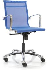 Ayrus Mesh Fabric Mid Back Office Chair in Blue Colour