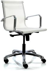 Ayrus Mesh Fabric Mid Back Office Chair in White Colour