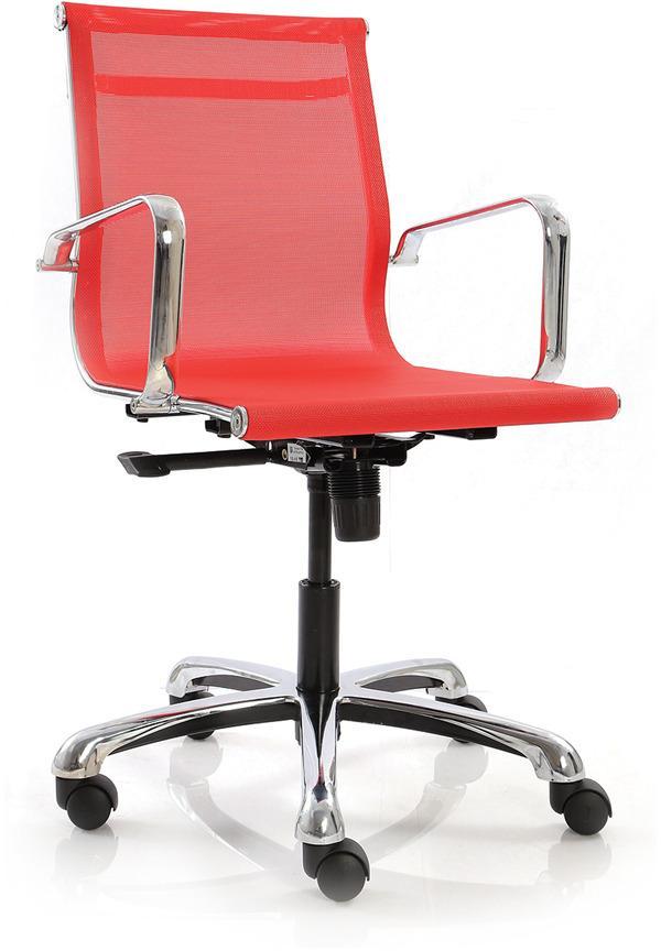 Ayrus Mesh Fabric Mid Back Office Chair in Red Colour