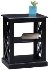 Woodsworth Rio Storage End Table in Espresso Walnut Finish