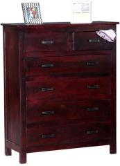 Woodsworth Curitiba Solid Wood Chest of Drawers in Passion Mahogany Finish