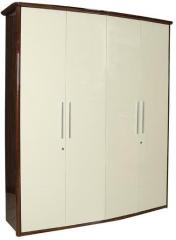 HomeTown Valencia High Gloss Four Door Wardrobe in Light Grain Colour