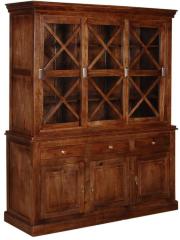 Woodsworth Cayenne Book Case cum Hutch Cabinet in Provincial Teak Finish