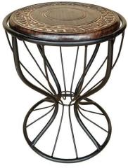 Saaga Trophy Stool in Brown & Black Colour