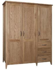 Woodsworth Havana Solid Wood Wardrobe in Natural Sheesham Finish