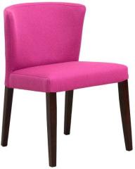 CasaCraft Emilio Dining Chair in Magneta Pink Colour with Cappucino Legs