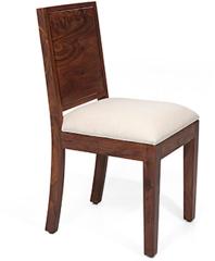 House of Furniture Wooden Dining Chair With Cushion In Teak Finish