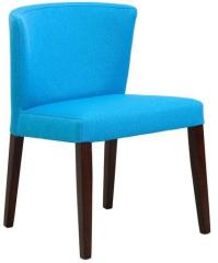 CasaCraft Emilio Dining Chair in Cerulean Blue Colour with Cappucino Legs