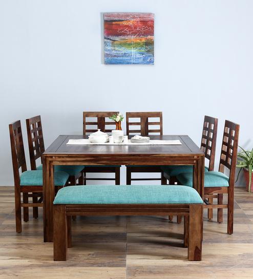 Woodsworth Fallon Eight Seater Dining Set in Provincial Teak Finish