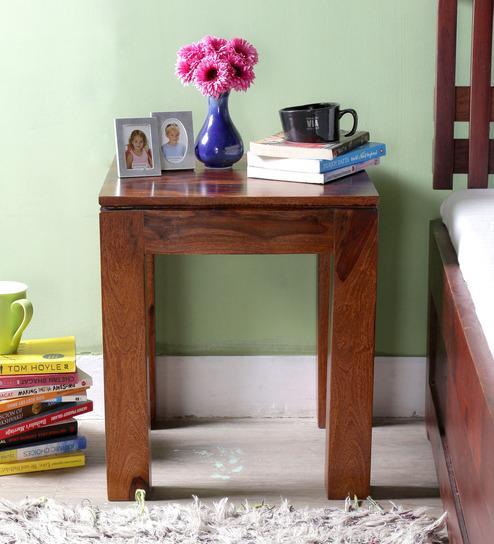 Woodsworth Madison Domingo End Table in Honey Oak Finish