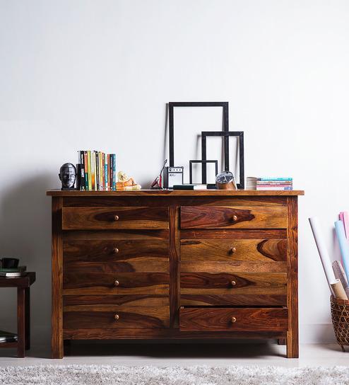 Woodsworth Maritsa Chest of Drawers in Melamine Provincial Teak Finish